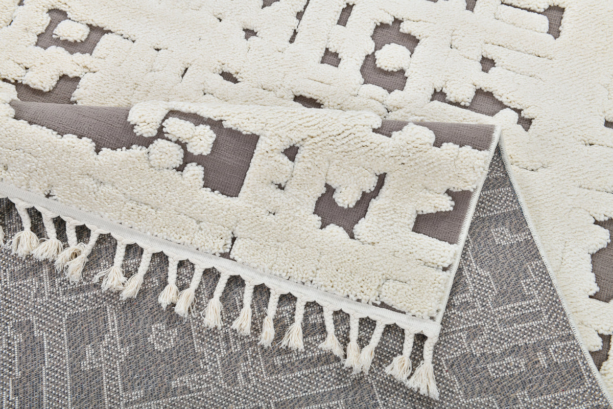 Madu Moroccan Ivory Rugs Abstract Geometric Design