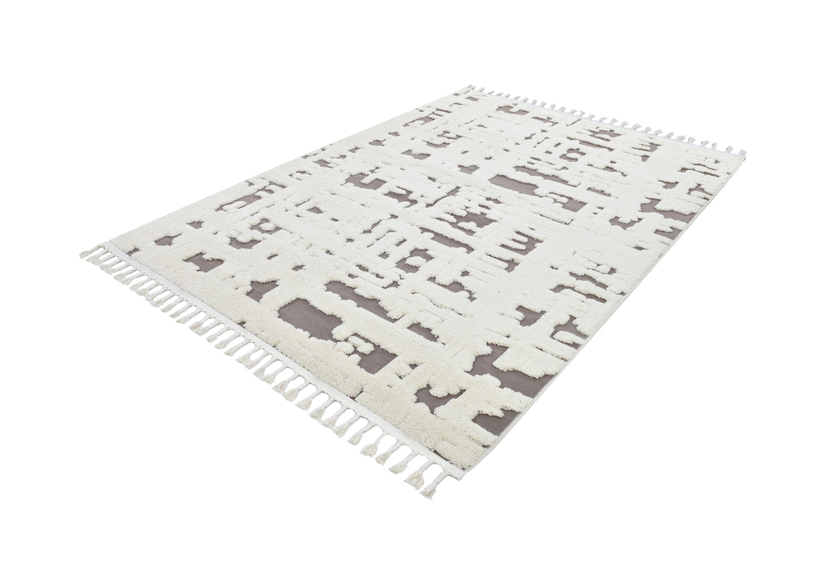 Madu Moroccan Ivory Rugs Abstract Geometric Design