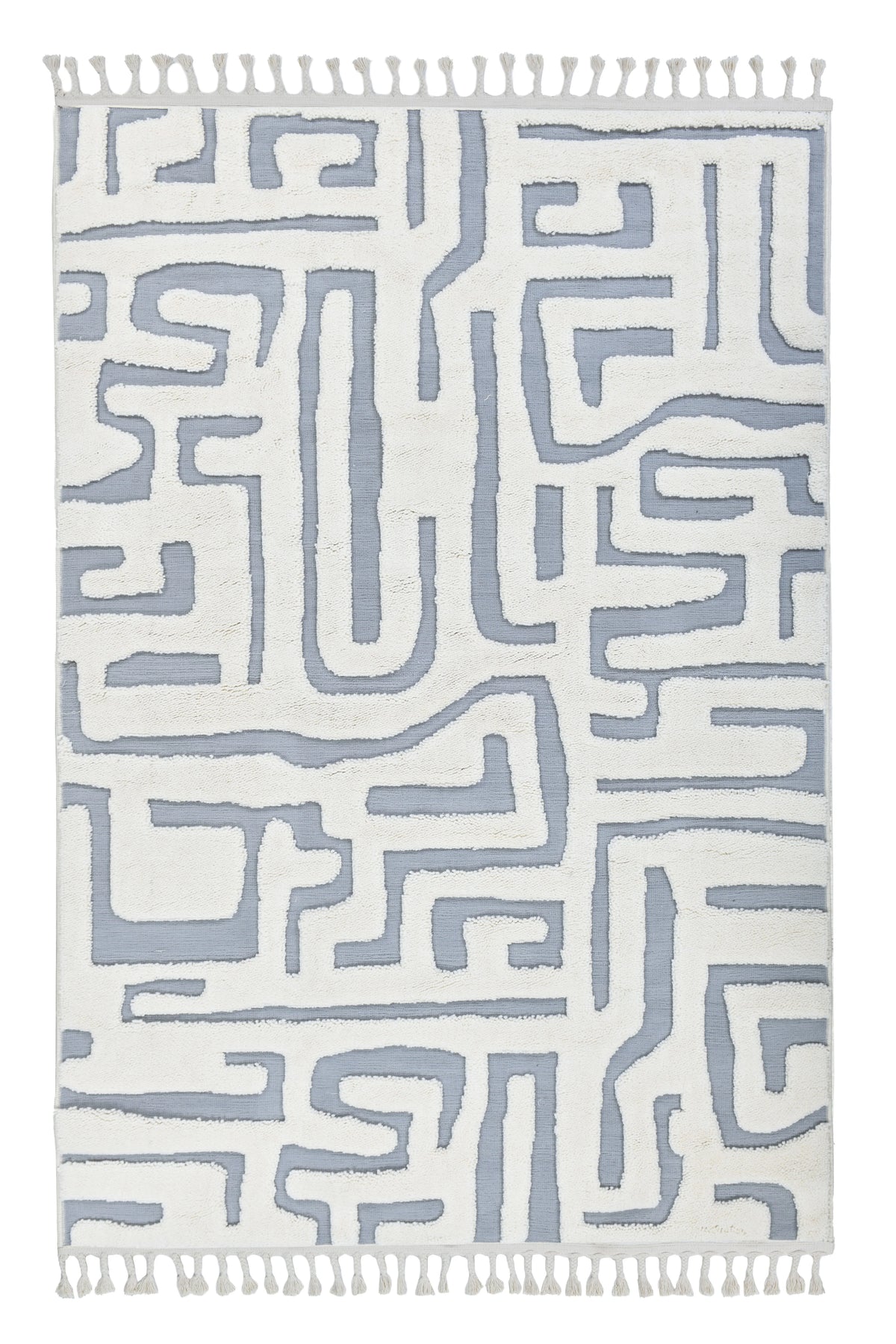 Madu Moroccan Cream & Grey Rugs in  Abstract Design