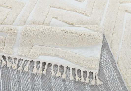 Madu Moroccan Rugs Contemporary Cream & Abstract inspired Design