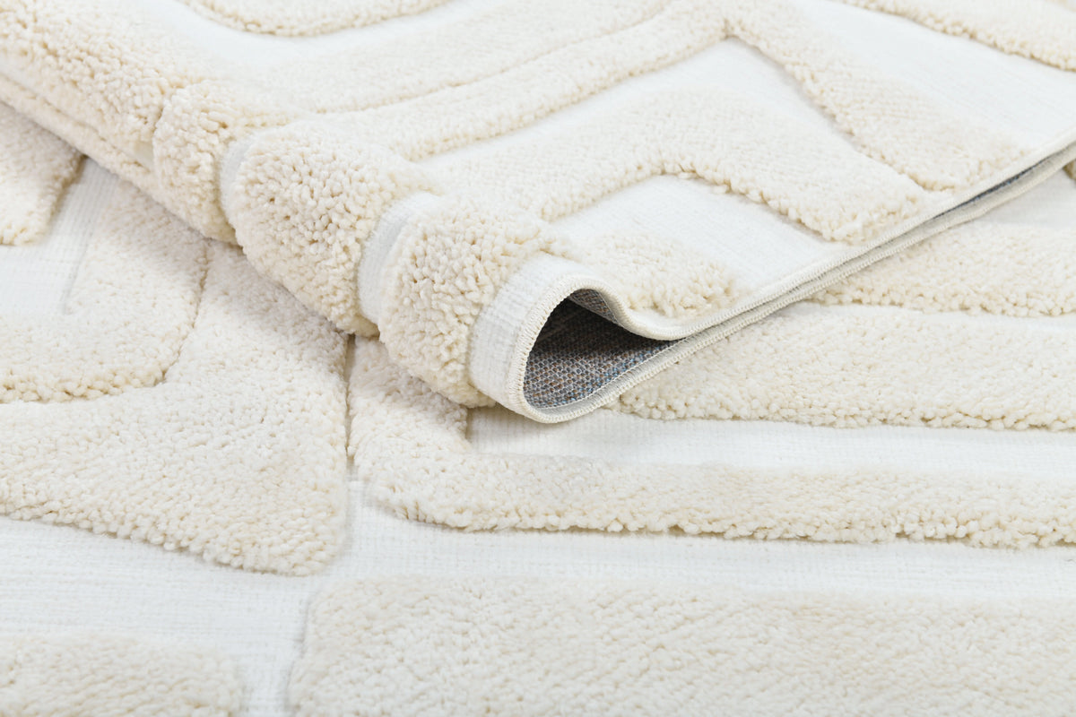 Madu Moroccan Rugs Contemporary Cream & Abstract inspired Design