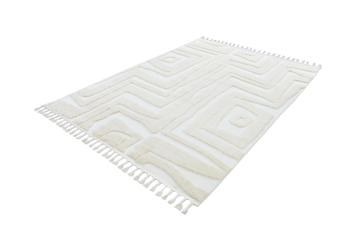 Madu Moroccan Rugs Contemporary Cream & Abstract inspired Design