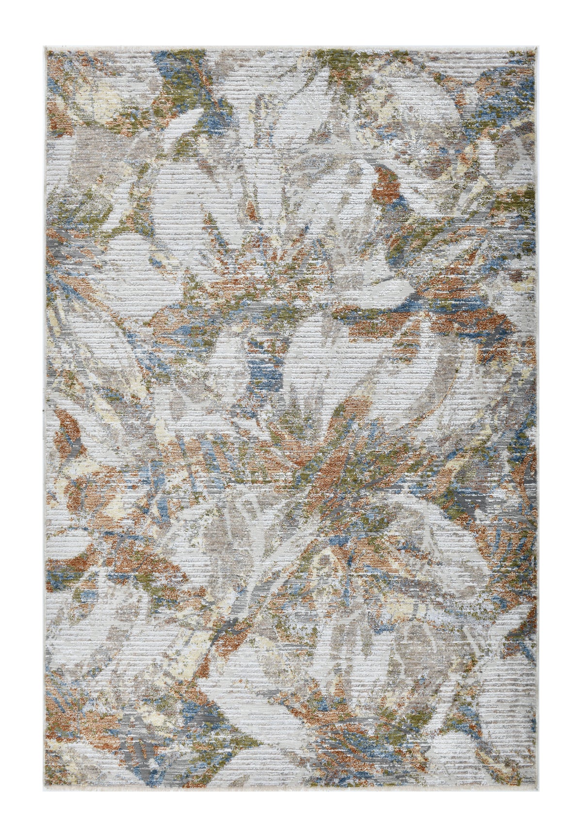 Motto Powerloom Multi Abstract Area Rug - Contemporary Distressed Design