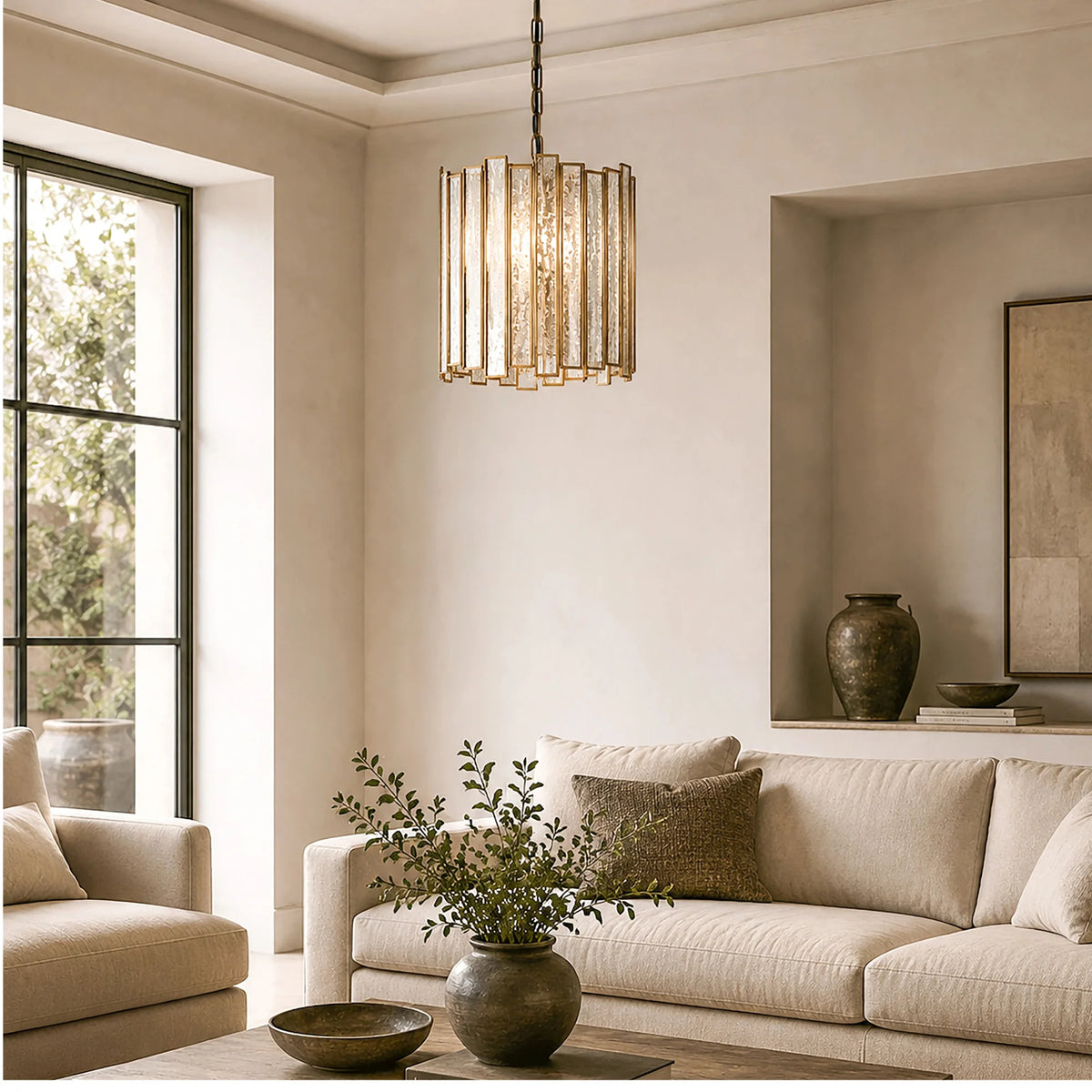Pendants Ceiling Lights With Textured Glass