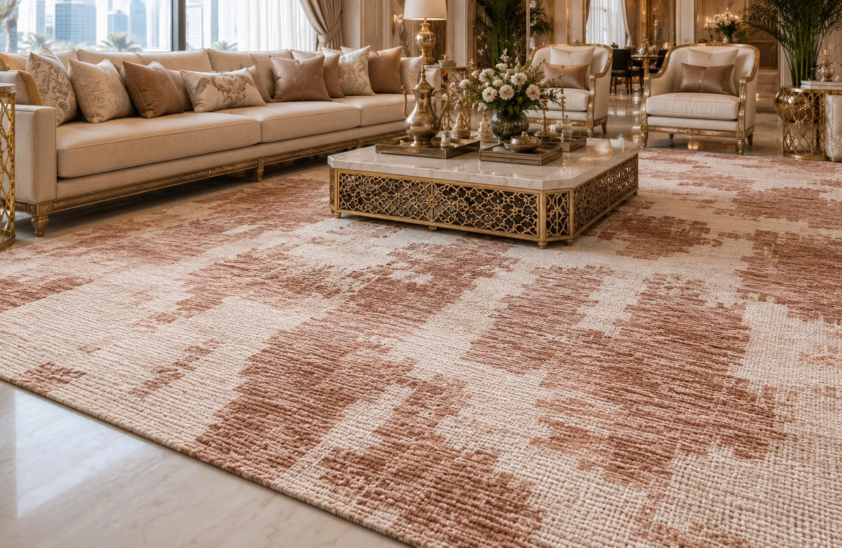 Modern High Low Beige Rugs | Textured Design
