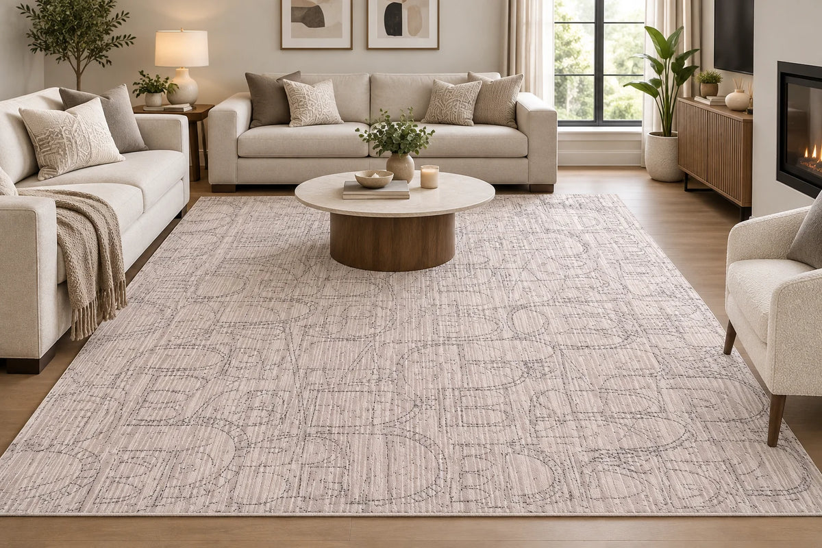 Modern Abstract Brown Rugs in textured pattern