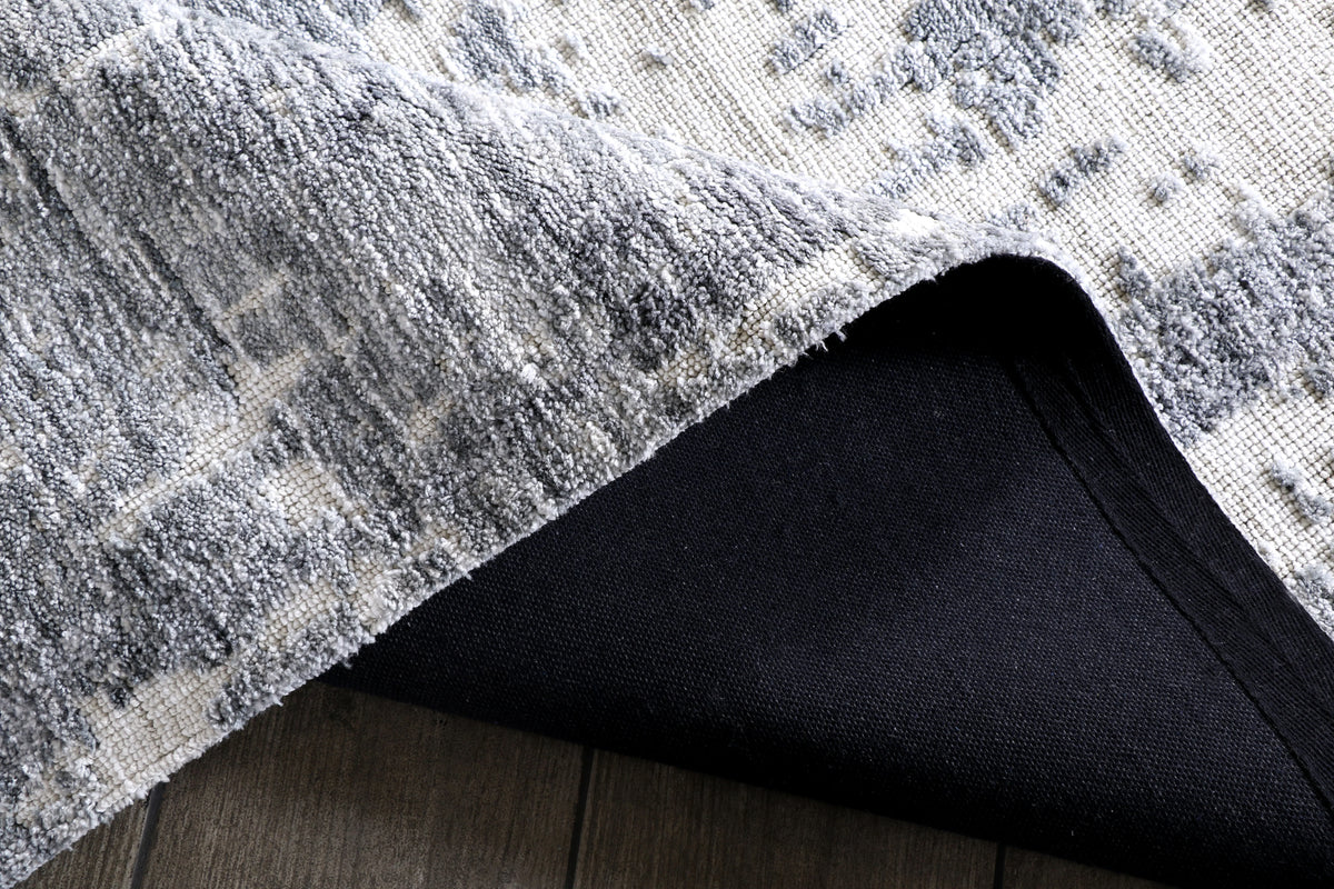 Modern High Low Charcoal Rugs | Abstract pattern