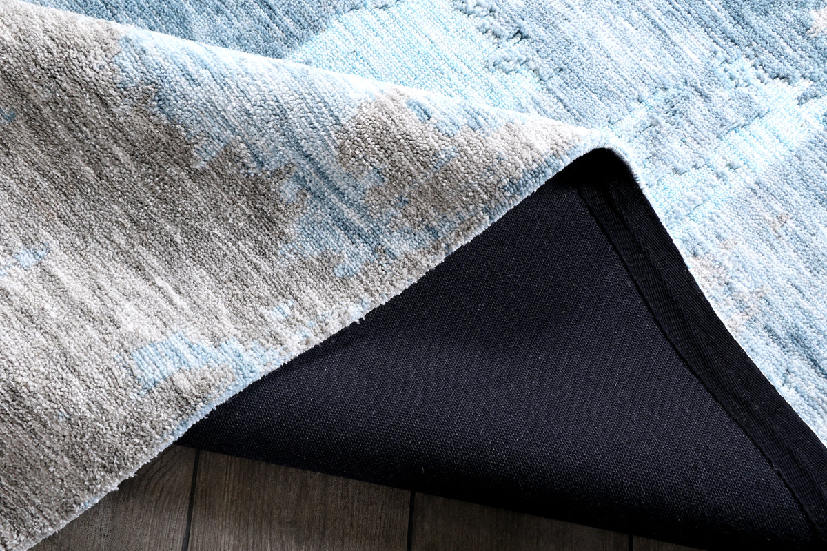 Modern High Low Blue Rugs | Textured pattern