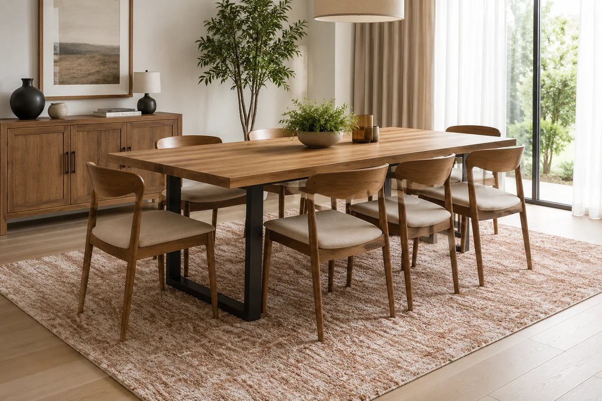 Modern High Low Natural Beige Rug | Textured Pattern