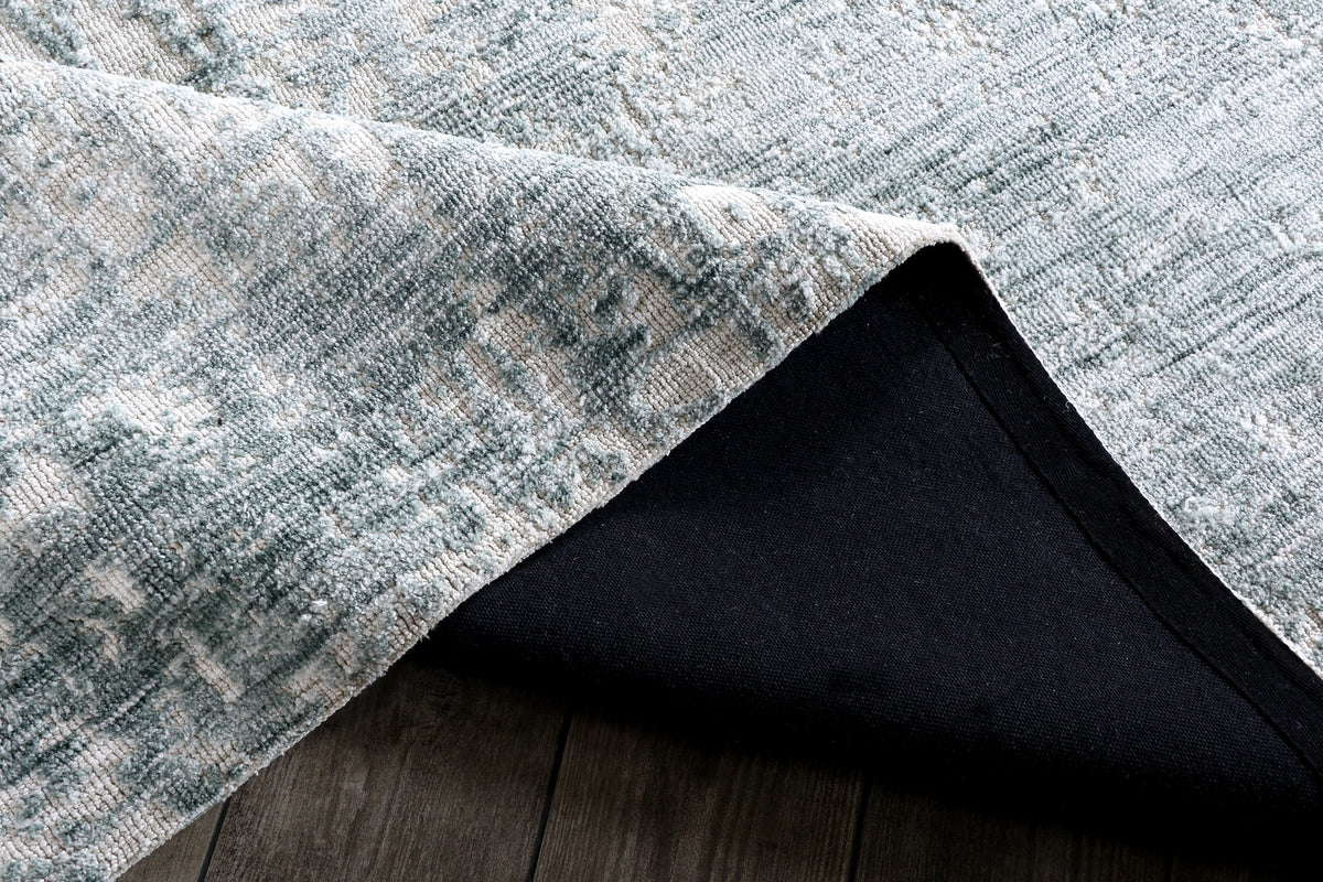 Modern High Low Petrol Textured Rugs
