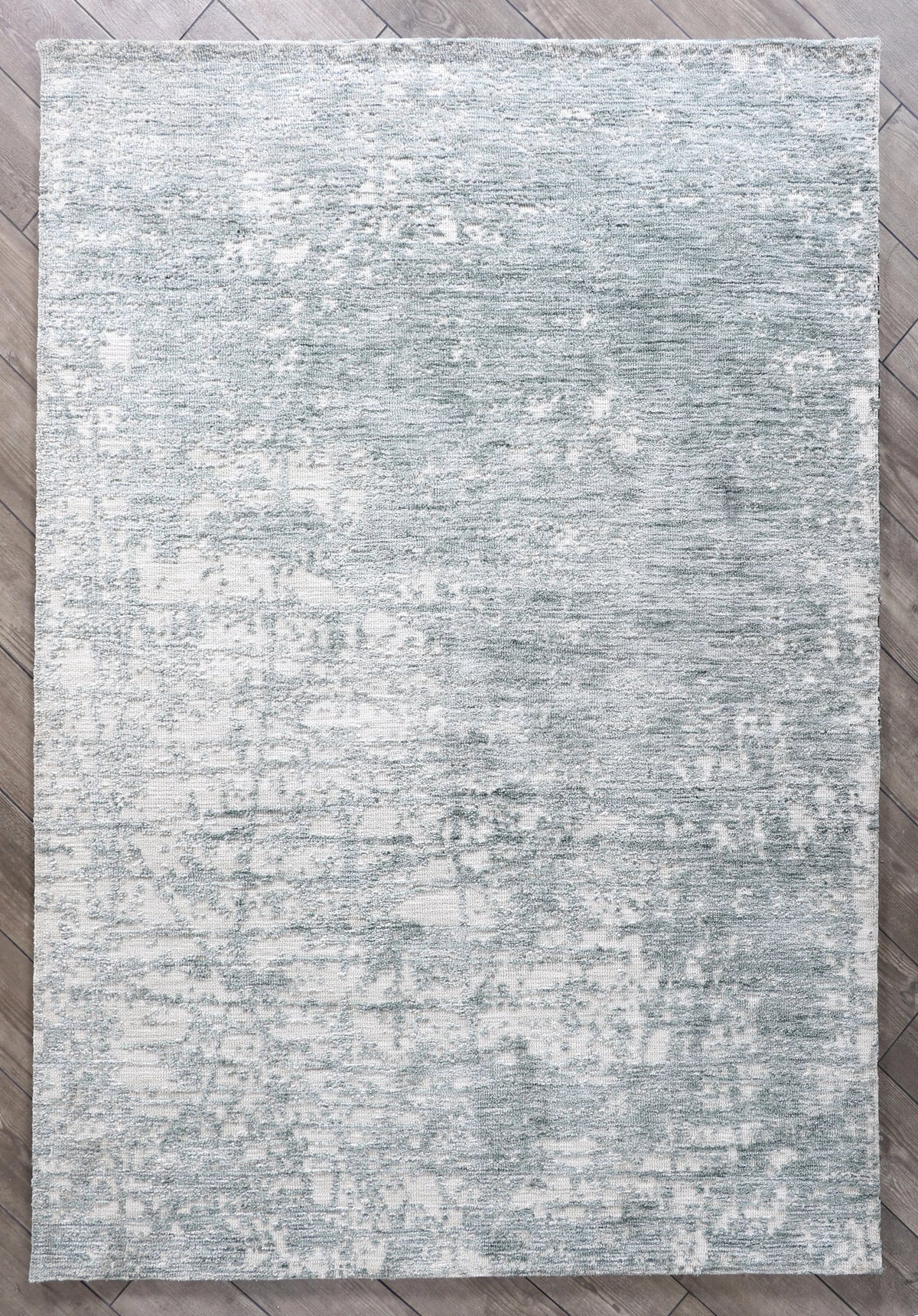 Modern High Low Petrol Textured Rugs