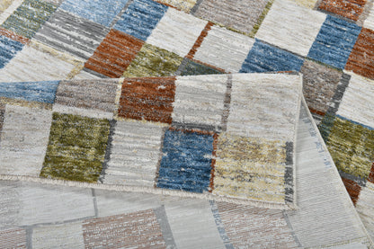 Moto Powerloom Modern Multicolor Geometric Design Rug