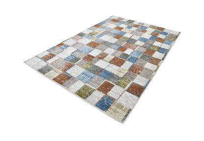 Moto Powerloom Modern Multicolor Geometric Design Rug