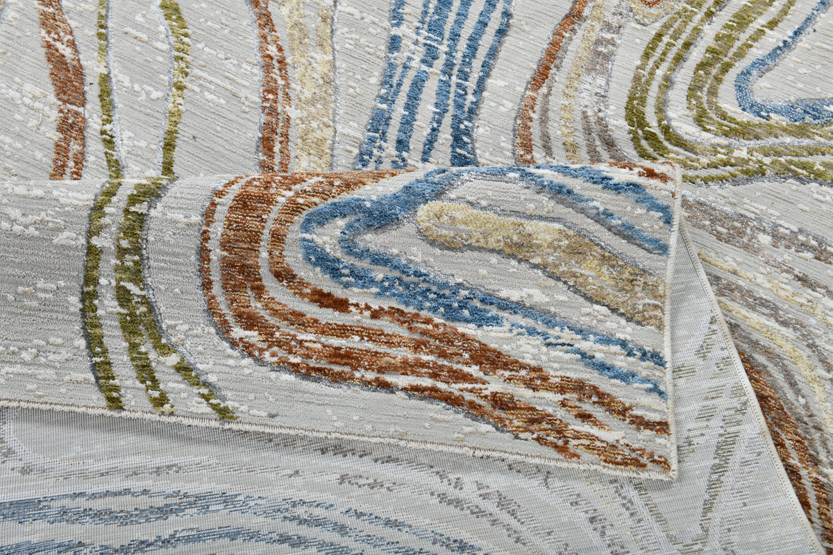 Moto Powerloom Modern wavy Abstract Rug