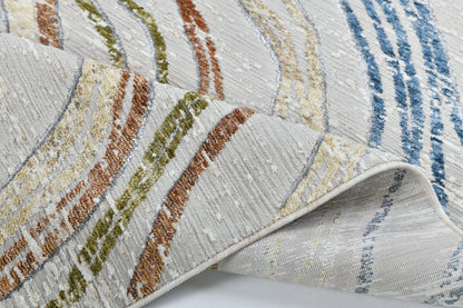 Moto Powerloom Modern wavy Abstract Rug