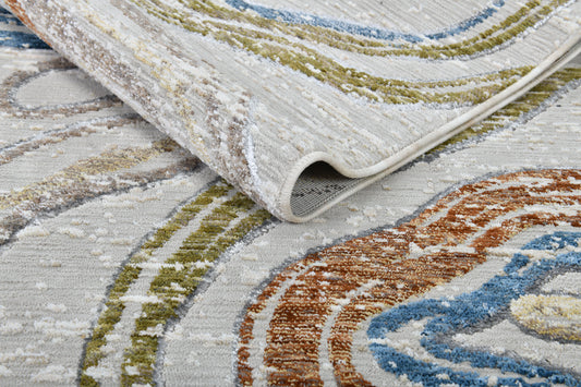 Moto Powerloom Modern wavy Abstract Rug