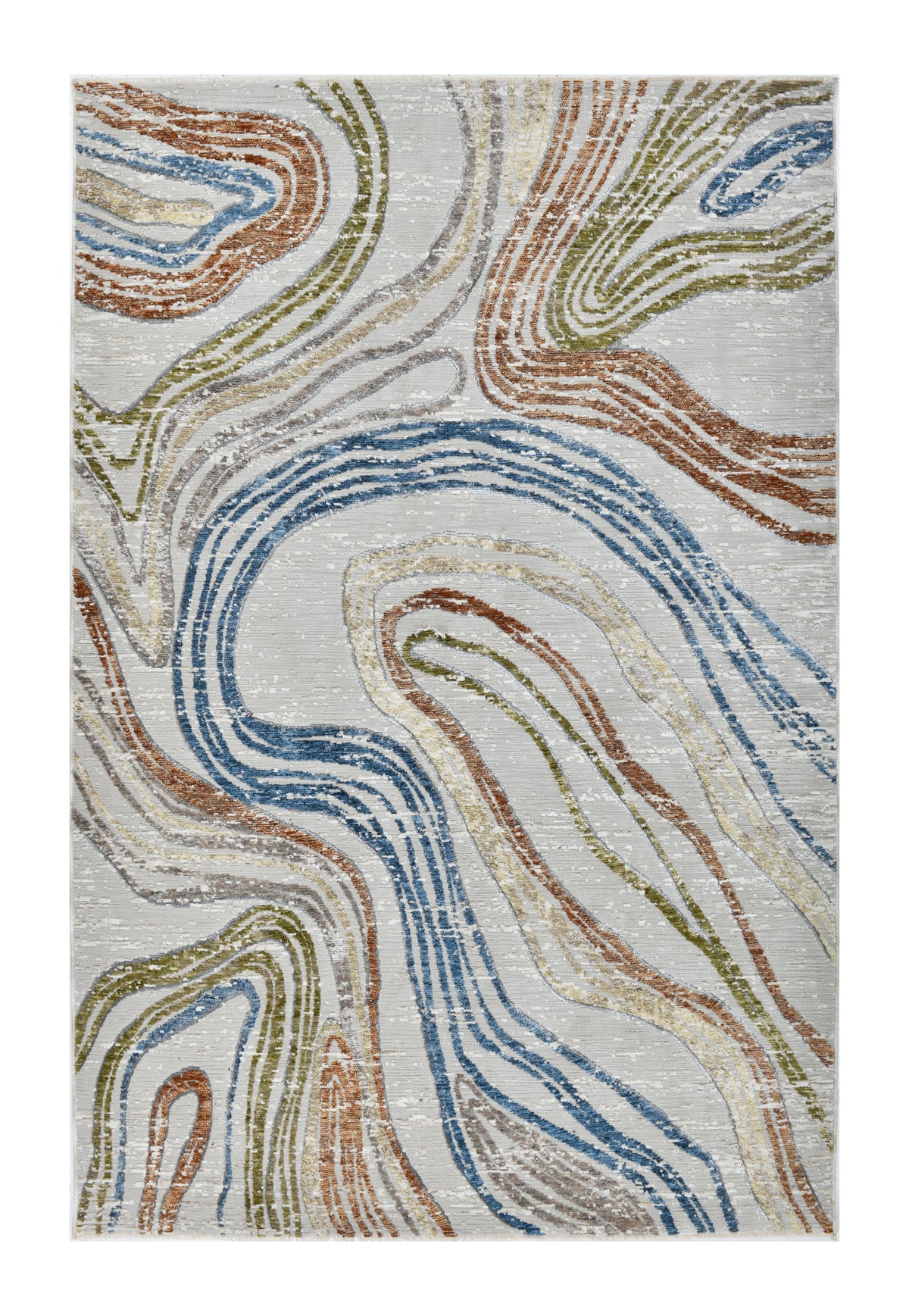 Moto Powerloom Modern wavy Abstract Rug