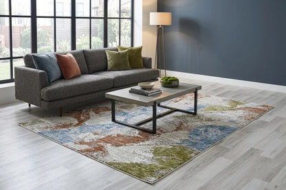 Moto Powerloom Modern Abstract Design Area Rug
