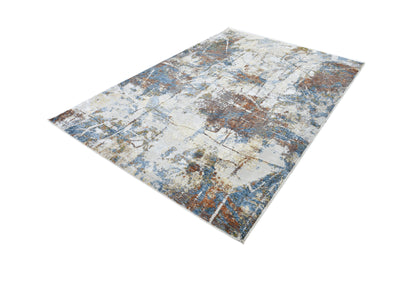 Moto Powerloom Modern Multicolor Area Rug in Abstract Textured Design