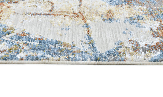 Moto Powerloom Modern Multicolor Area Rug in Abstract Textured Design