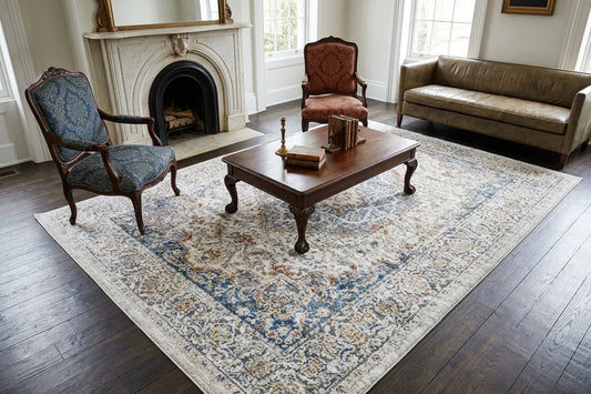 Moto Powerloom Traditional Pattern Multicolor Area Rug